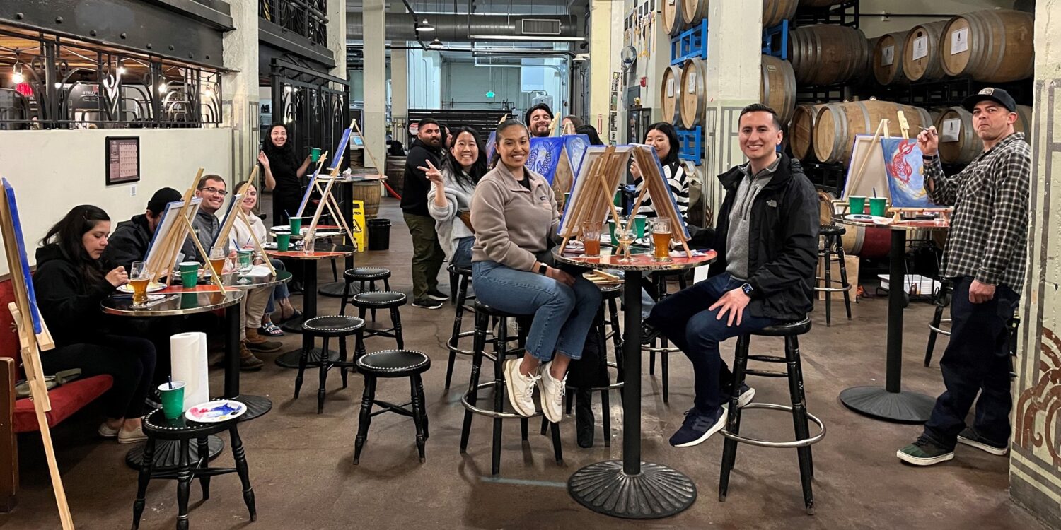 paint and sip at the brewery